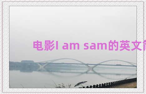 电影I am sam的英文简介